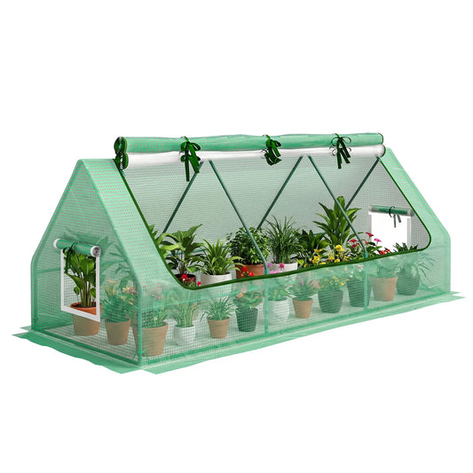 Portable Mini Greenhouse, Mesh Windows, 94.5" x 35.4" x 35.4", Green Mini Greenhouses Green at Gallery Canada