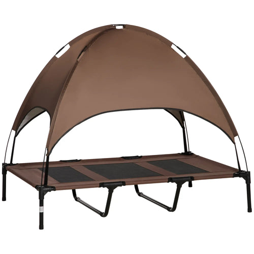 Elevated Dog Bed with Canopy, Portable Dog Cot, XL, 48