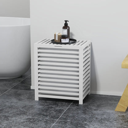 Laundry Basket With Removable Liner Bag, 55L, White Bath Accessories at Gallery Canada
