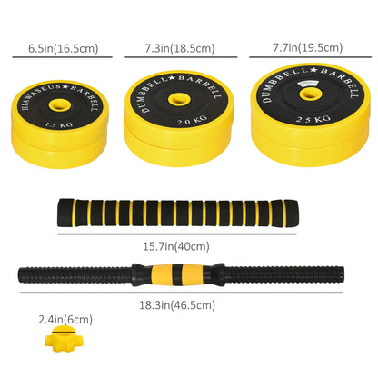 Adjustable Dumbbell Barbell Set 55lbs, Strength Training, Home Gym Dumbbells & Barbells at Gallery Canada