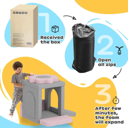 12-Piece Climbing Toys for Toddlers, Indoor Play Set, Grey Kids Gym & Playmats at Gallery Canada