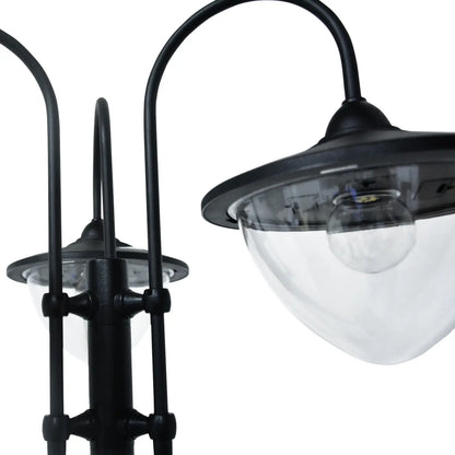 3-Head LED Solar Light, Street Light Post with Planter, Black Solar Post Lamps at Gallery Canada