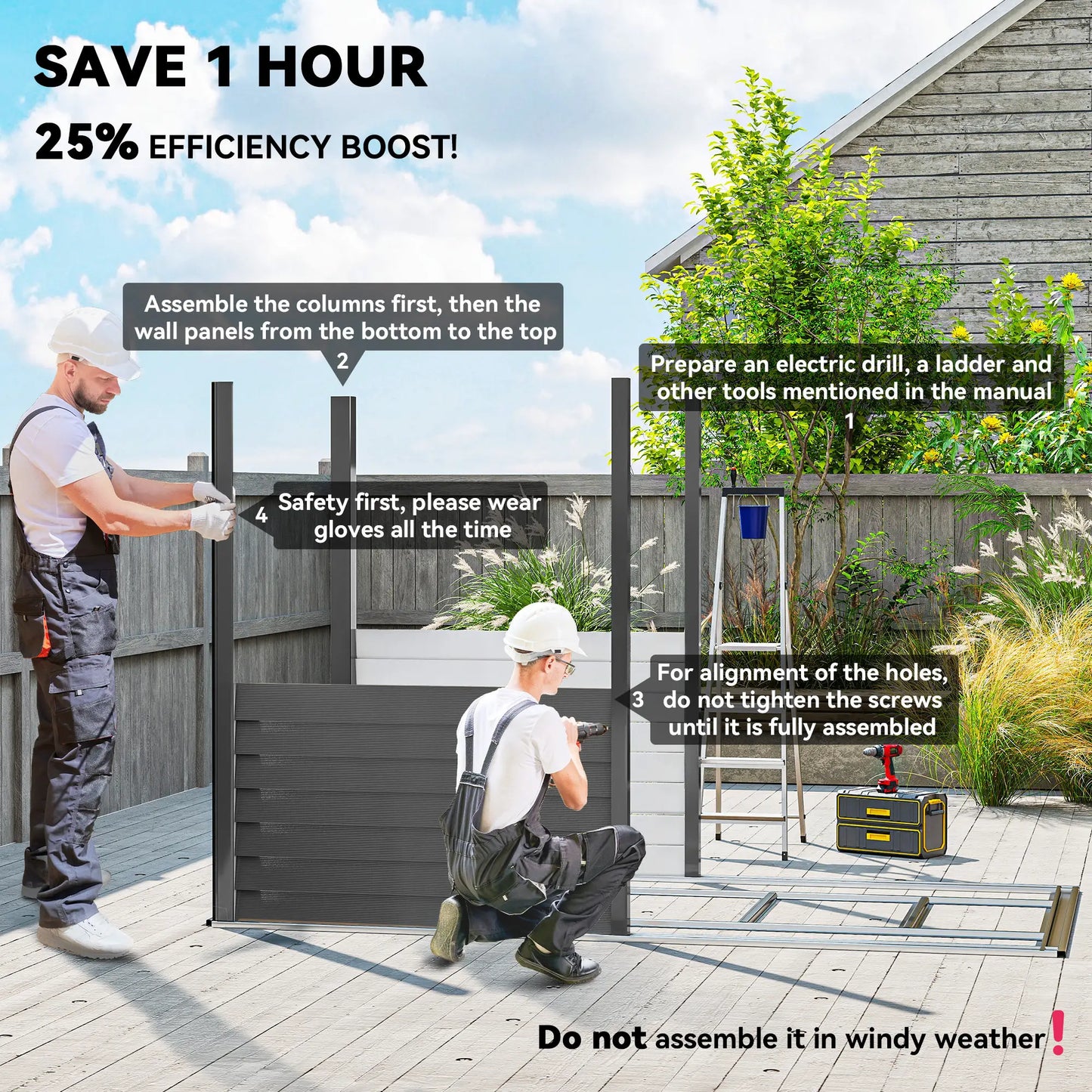 4.6' X 9' Steel Outdoor Storage Shed, Lean To Shed, Metal Tool House, Dark Grey