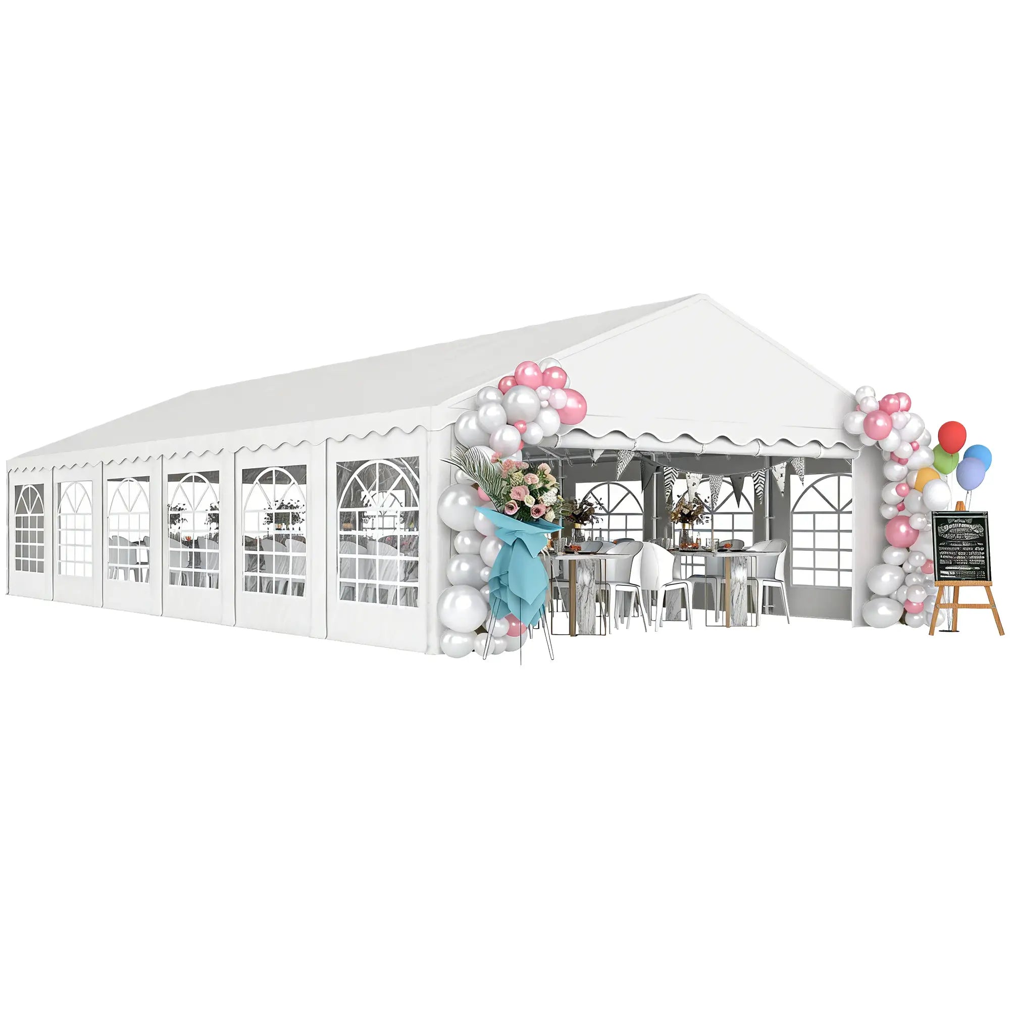 20' x 40' Party Tent, Removable Sidewalls, 12 Windows, White Canopy Tents at Gallery Canada