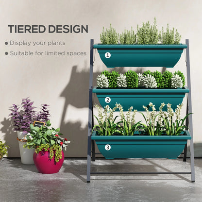 3-Tier Vertical Garden Planter, Outdoor Plant Stand for Vegetables Flowers Plant Stands at Gallery Canada