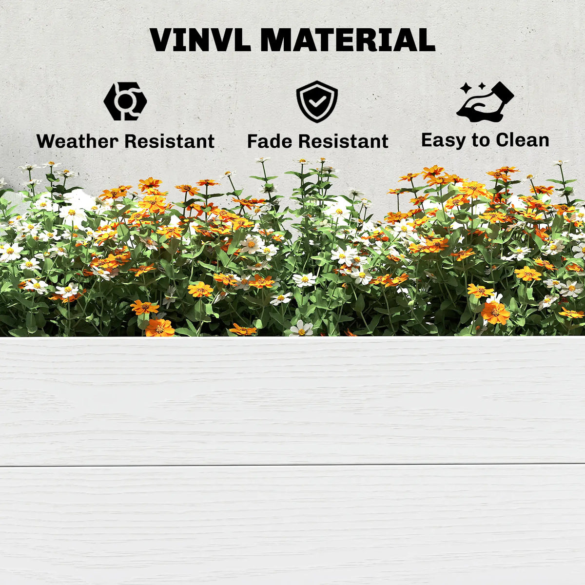 Vinyl Raised Garden Bed Kit, 6.5 x 3 x 1ft, White Raised Garden Beds at Gallery Canada