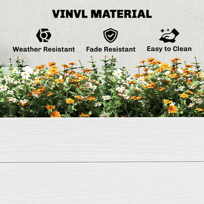 Vinyl Raised Garden Bed Kit, 6.5 x 3 x 1ft, White Raised Garden Beds at Gallery Canada