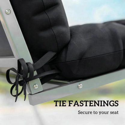 4-Piece Patio Chair Cushion Set, With Ties, Black Patio Chair Cushions at Gallery Canada