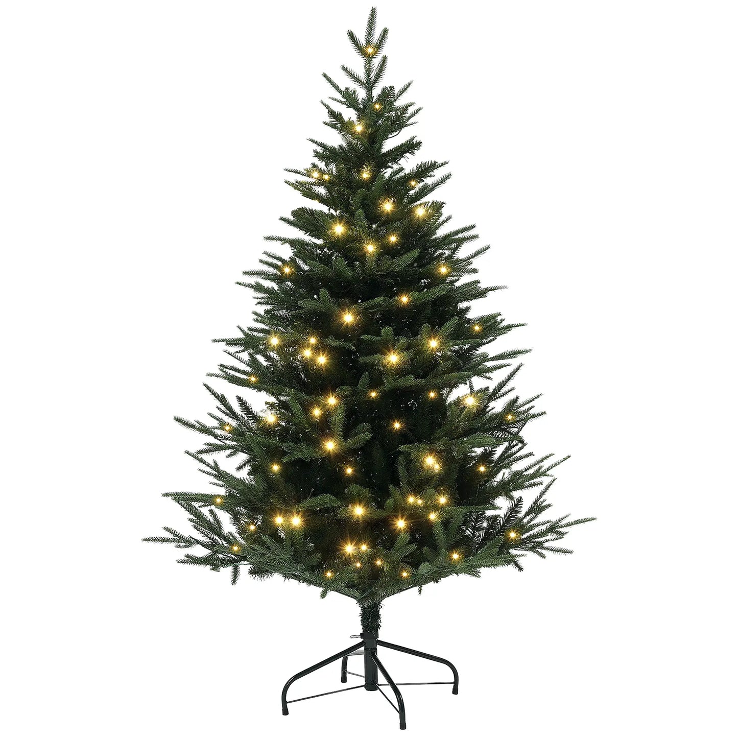 5ft Prelit Artificial Christmas Tree, Steel Base, Warm White LED Pre Lit Christmas Trees at Gallery Canada
