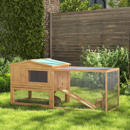 Wooden Rabbit Hutch, Bunny House Chicken Coop with Run Rabbit Hutch at Gallery Canada