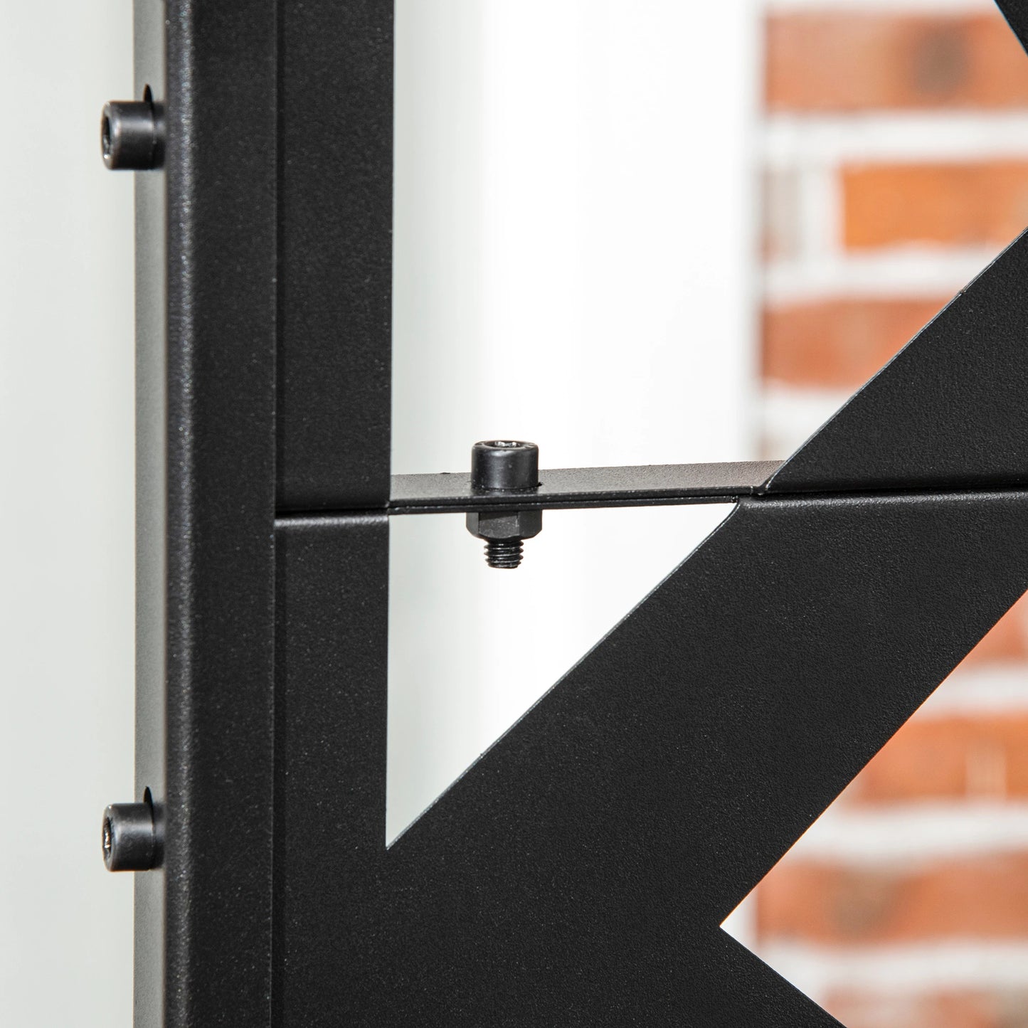 Garden Privacy Screen, Outdoor Metal Divider, Irregular Fence Style, Black Side Awnings at Gallery Canada