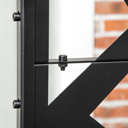 Garden Privacy Screen, Outdoor Metal Divider, Irregular Fence Style, Black Side Awnings at Gallery Canada