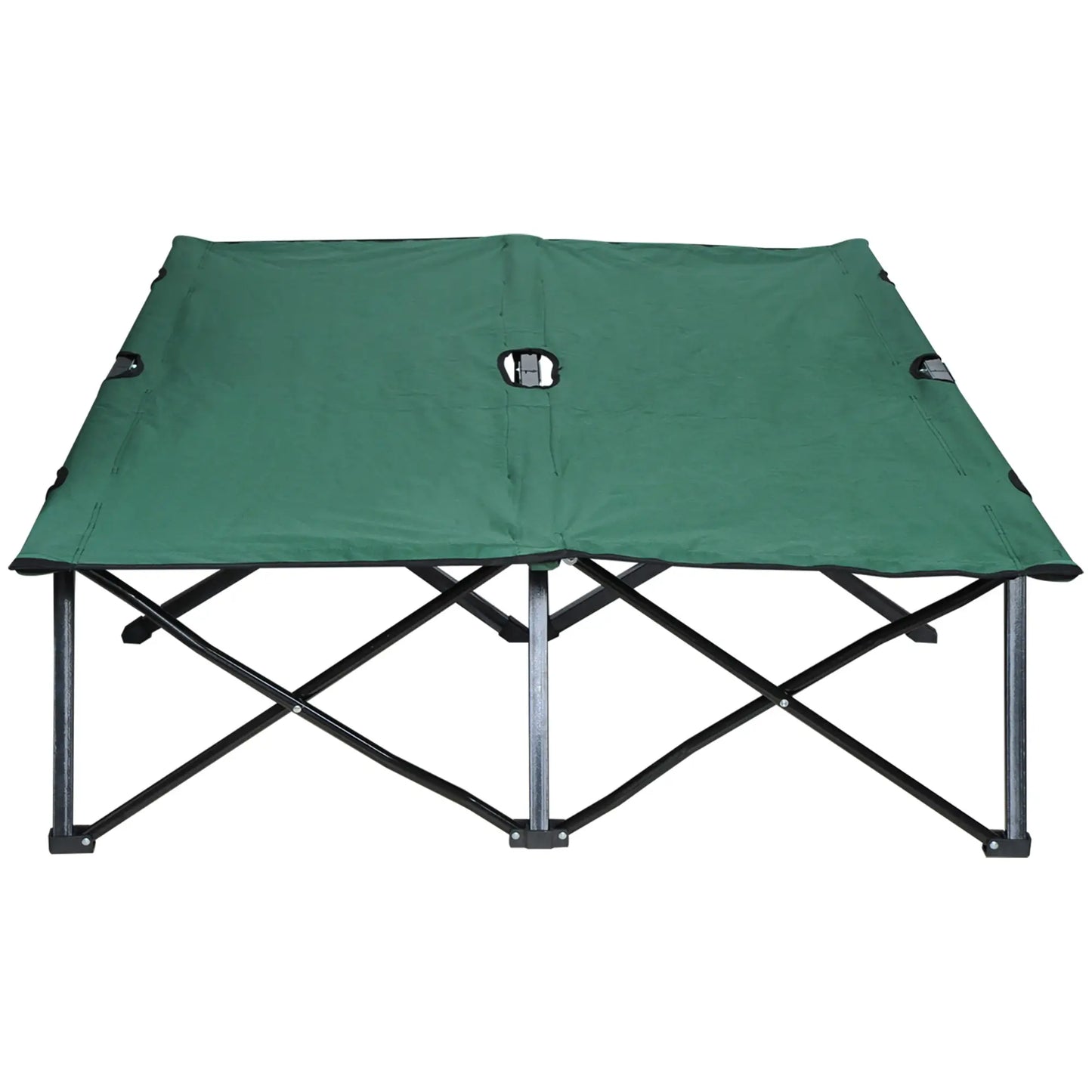 76" Two Person Folding Camping Cot, Portable Military Bed, Green Camping Cots at Gallery Canada