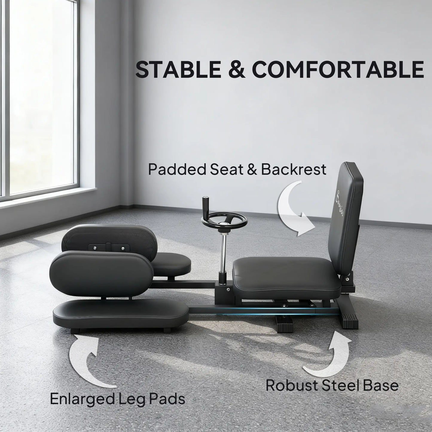 Leg Stretcher, 180° Adjustable Leg Split Machine with Handwheels Strength Training Equipment at Gallery Canada