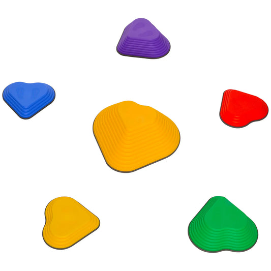 6Pcs Non-Slip Stackable Kids Stepping Stones, Heart-Shaped Gym Sets & Swings Multi Colour at Gallery Canada