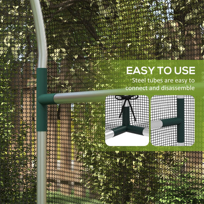 4.9' x 3.9' Crop Cage, Zipper Roll-Up Door, Mesh Plant Protection Tent