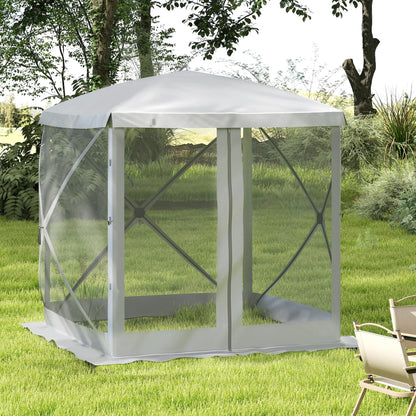 Pop-Up Tent, Foldable, Zippered Door, Ground Stakes, Fits 3-4, Light Grey Pop Up Canopies at Gallery Canada