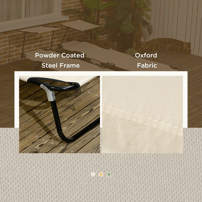 2 Piece Folding Chaise Lounges, Reclining Back, Sunshade, Pool, Beach, Patio Lounger Chairs at Gallery Canada