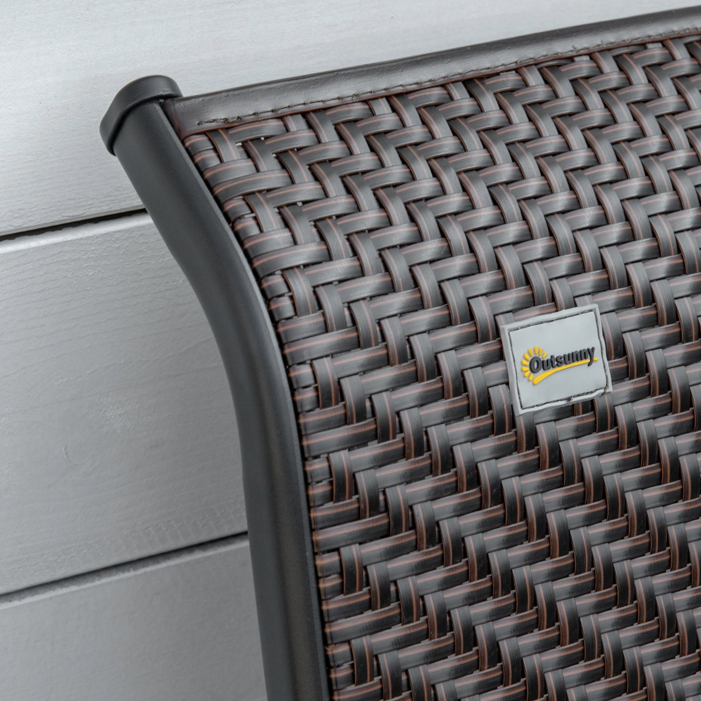 2PCs Outdoor Wicker Folding Chairs, Adjustable Backrest, Brown Patio Chairs at Gallery Canada