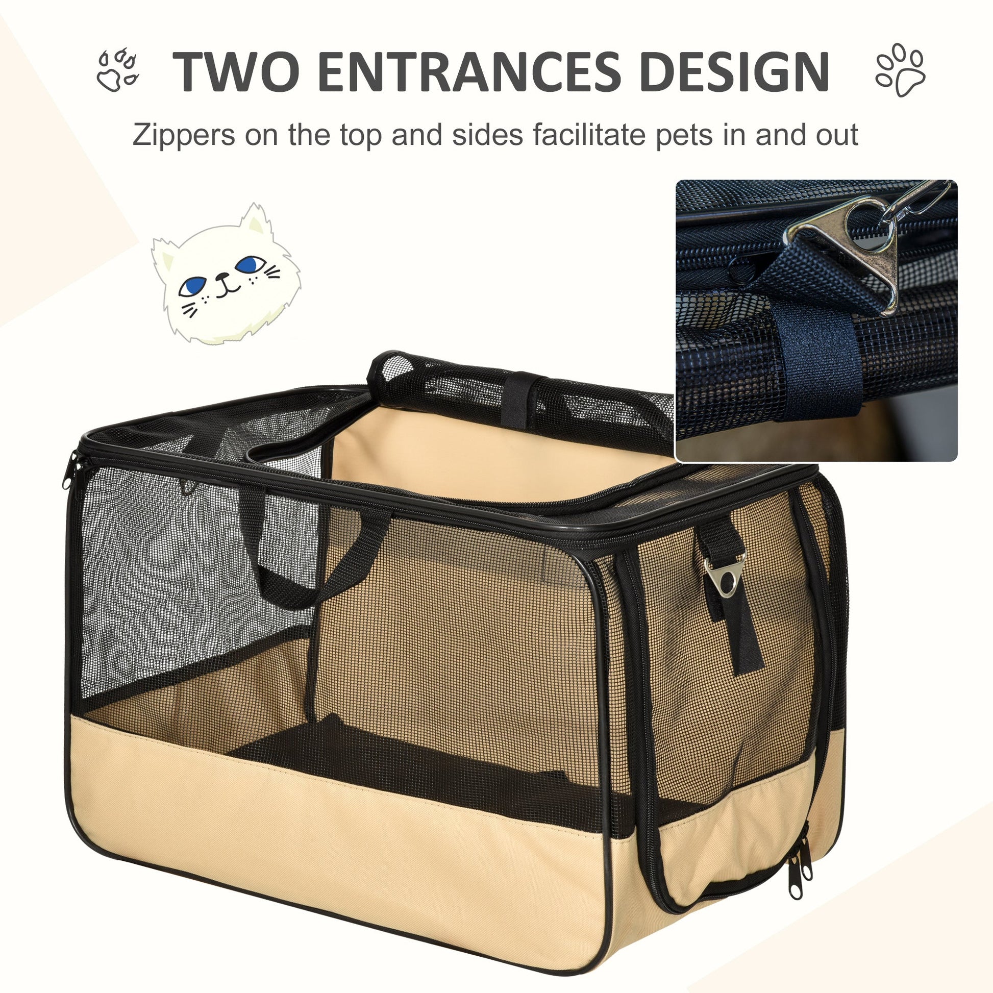 D00-064 Folding Pet Car Seat Dog Cat Carrier at Gallery Canada