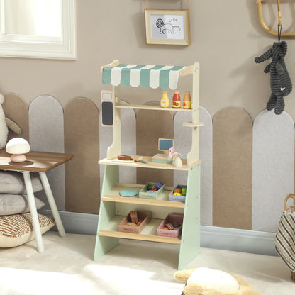 Kids Grocery Store Playset, Toy Set with Cash Register, Chalkboard, Food Toy Playsets at Gallery Canada