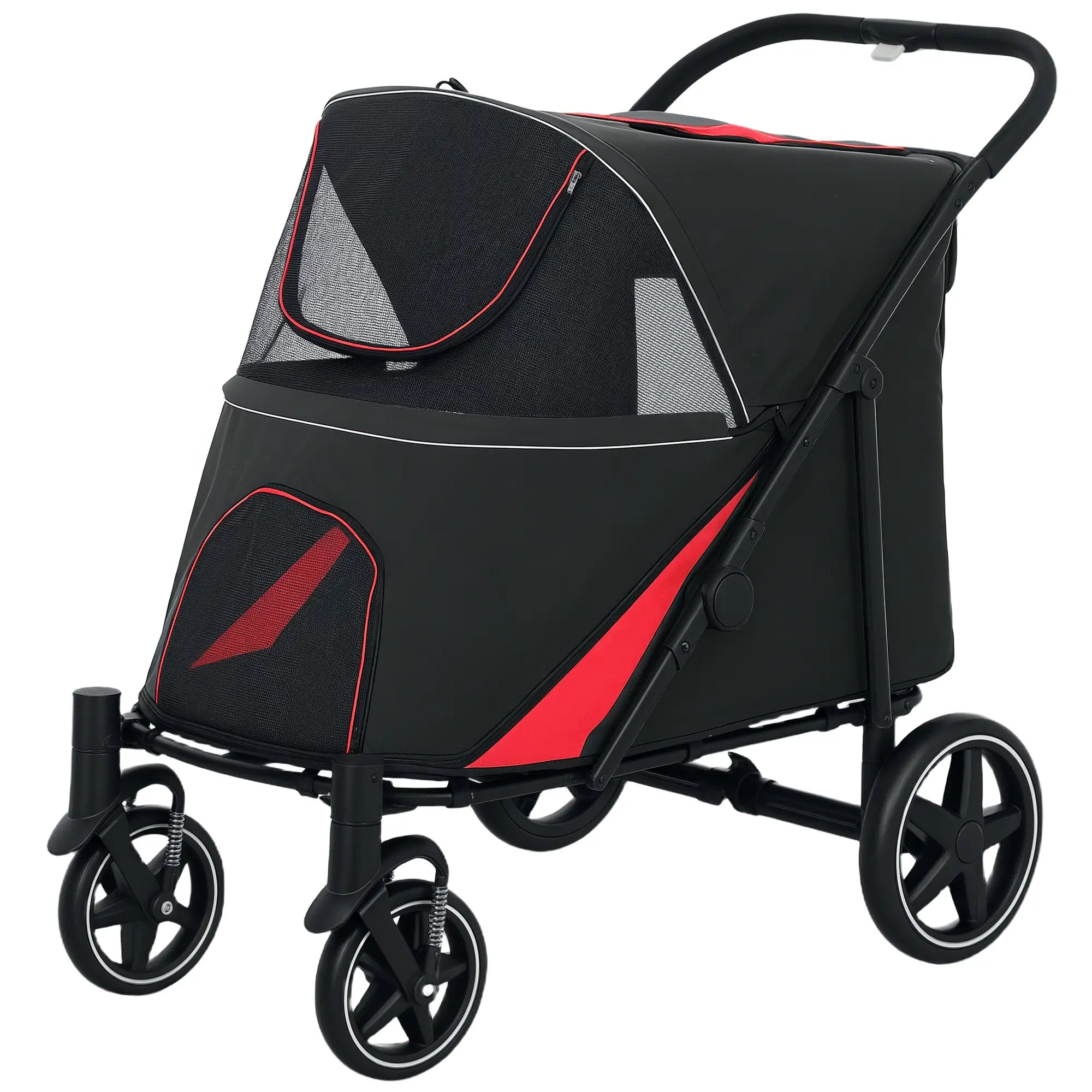 Foldable Pet Stroller, Universal Wheels, Shock Absorber, for Large & Medium Dogs, Black Dog Bike Trailers & Strollers at Gallery Canada