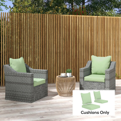 Patio Seat Cushion Set of 2, Green Patio Chair Cushions at Gallery Canada