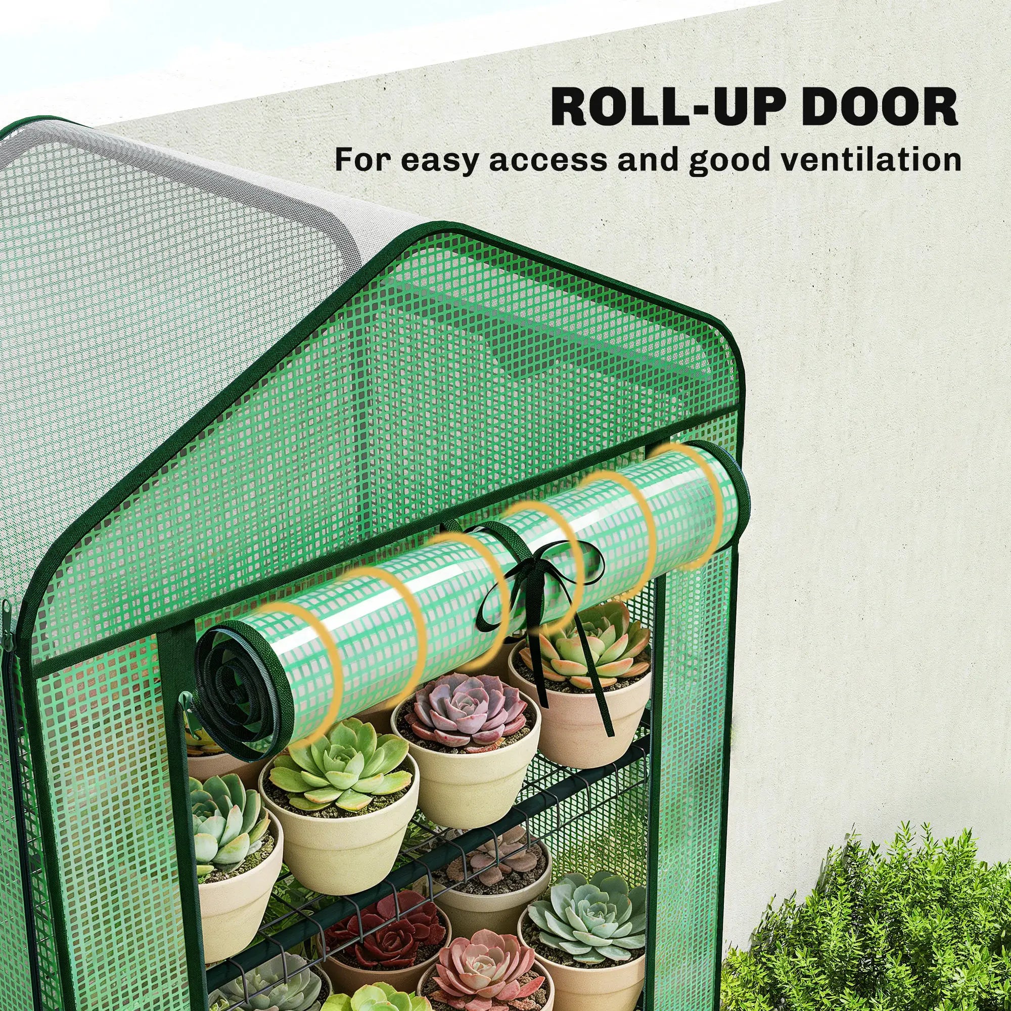 Mini Greenhouse With Screen Roof, 27.6