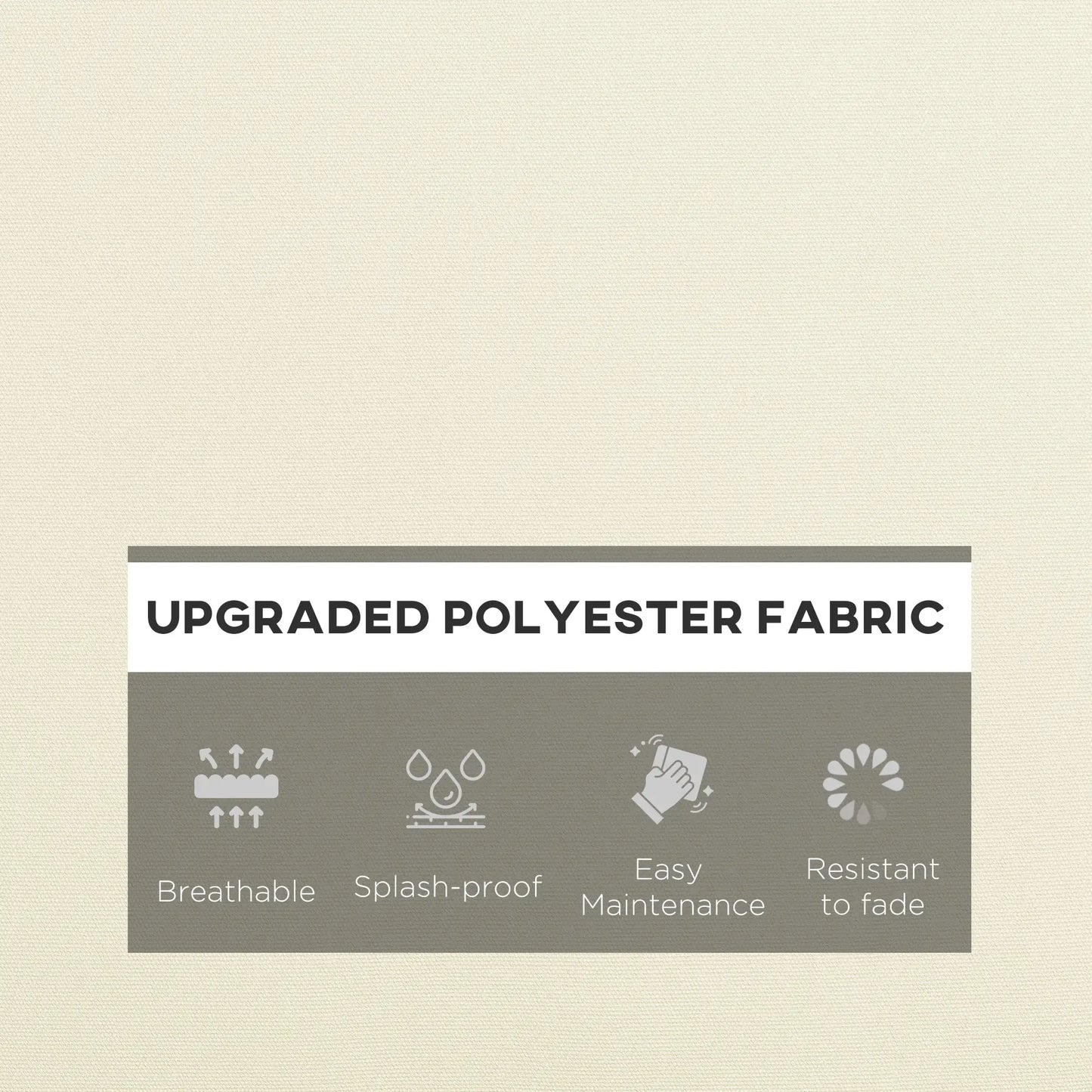 Seat Cushion Back Pillows, Set of 2, Indoor Outdoor, White Cream Patio Chair Cushions at Gallery Canada