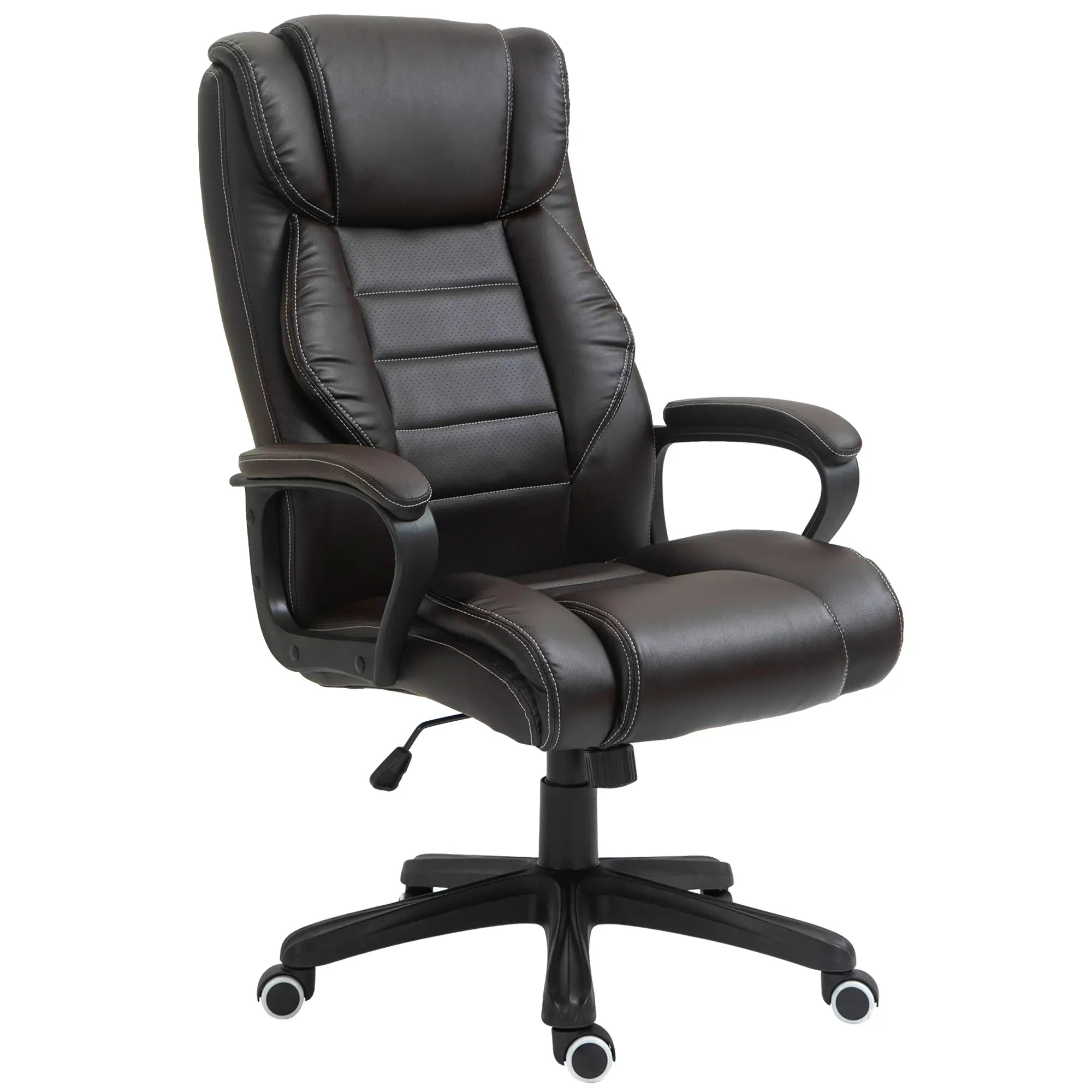 Massage Office Chair, High Back, 6-Point Vibration, Adjustable Height, Brown Massage Chairs at Gallery Canada