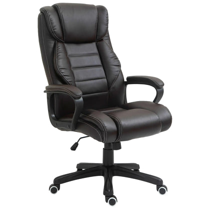 Massage Office Chair, High Back, 6-Point Vibration, Adjustable Height, Brown Massage Chairs at Gallery Canada