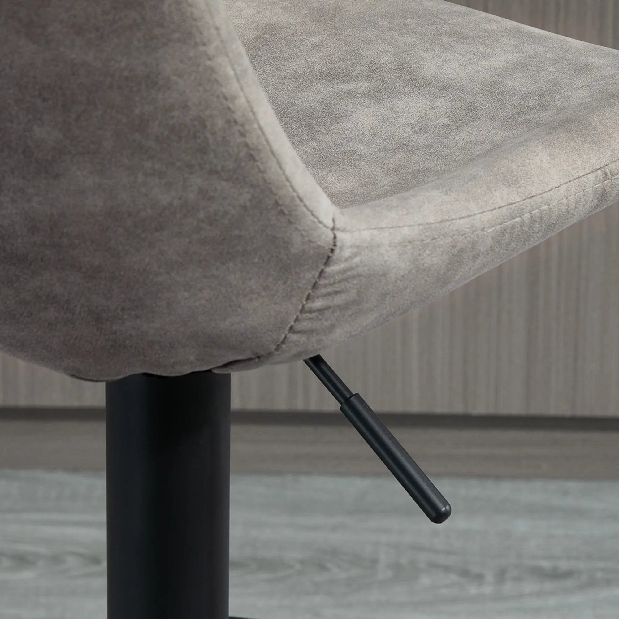 Adjustable Bar Stools Set of 2, Swivel with Back, Footrest, Grey Bar Stools at Gallery Canada