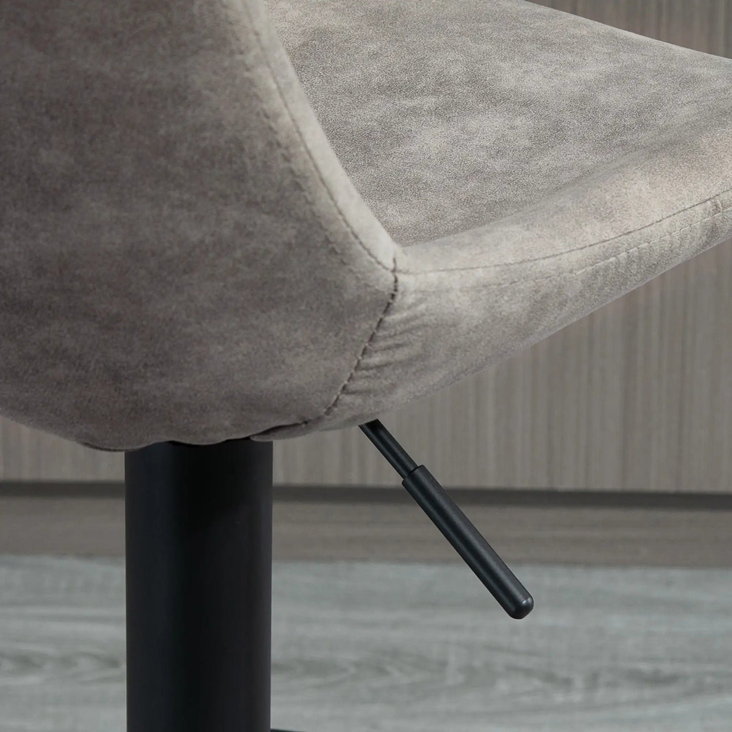 Adjustable Bar Stools Set of 2, Swivel with Back, Footrest, Grey Bar Stools at Gallery Canada