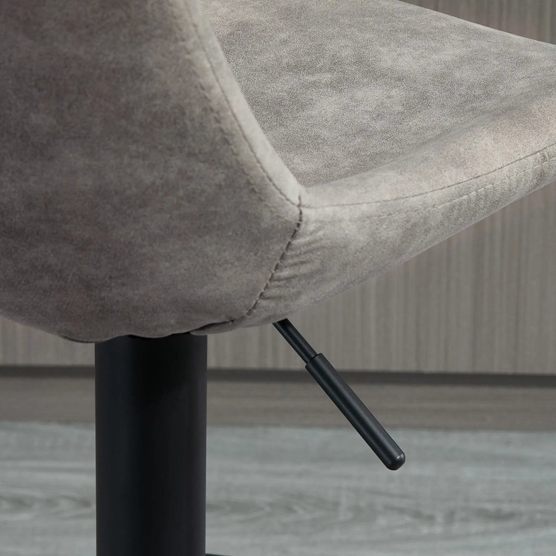 Adjustable Bar Stools Set of 2, Swivel with Back, Footrest, Grey Bar Stools at Gallery Canada