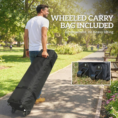 9.6 x 9.6 ft Pop Up Canopy Tent, UPF 50+, Sandbags, Wheeled Bag Pop Up Canopies at Gallery Canada