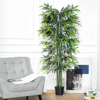 6FT Artificial Bamboo Tree, Fake Plant with Nursery Pot, Indoor Decor Artificial Trees at Gallery Canada