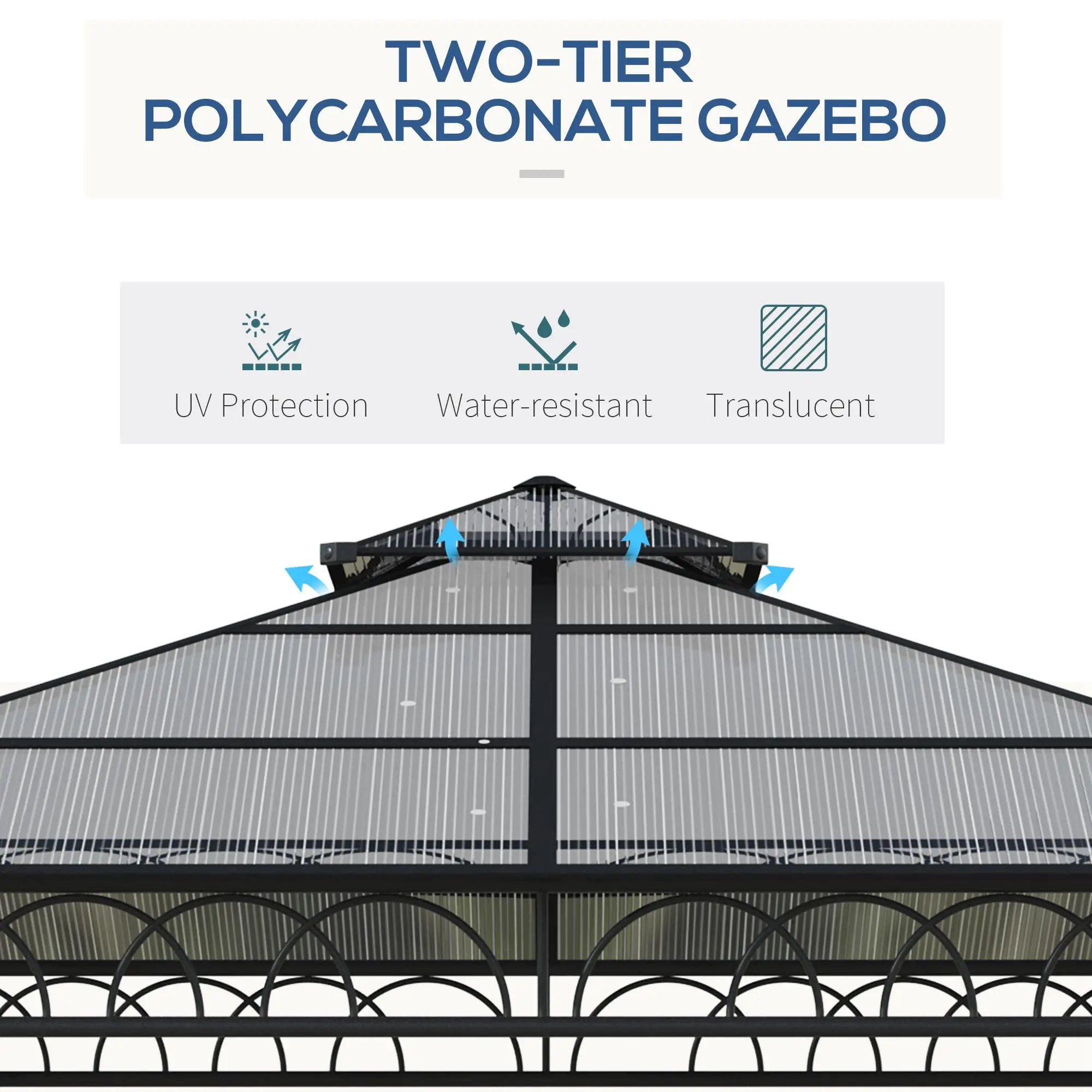 9' x 10' Outdoor Hardtop Gazebo, Steel Frame, Nettings, Curtains, Khaki Gazebos at Gallery Canada