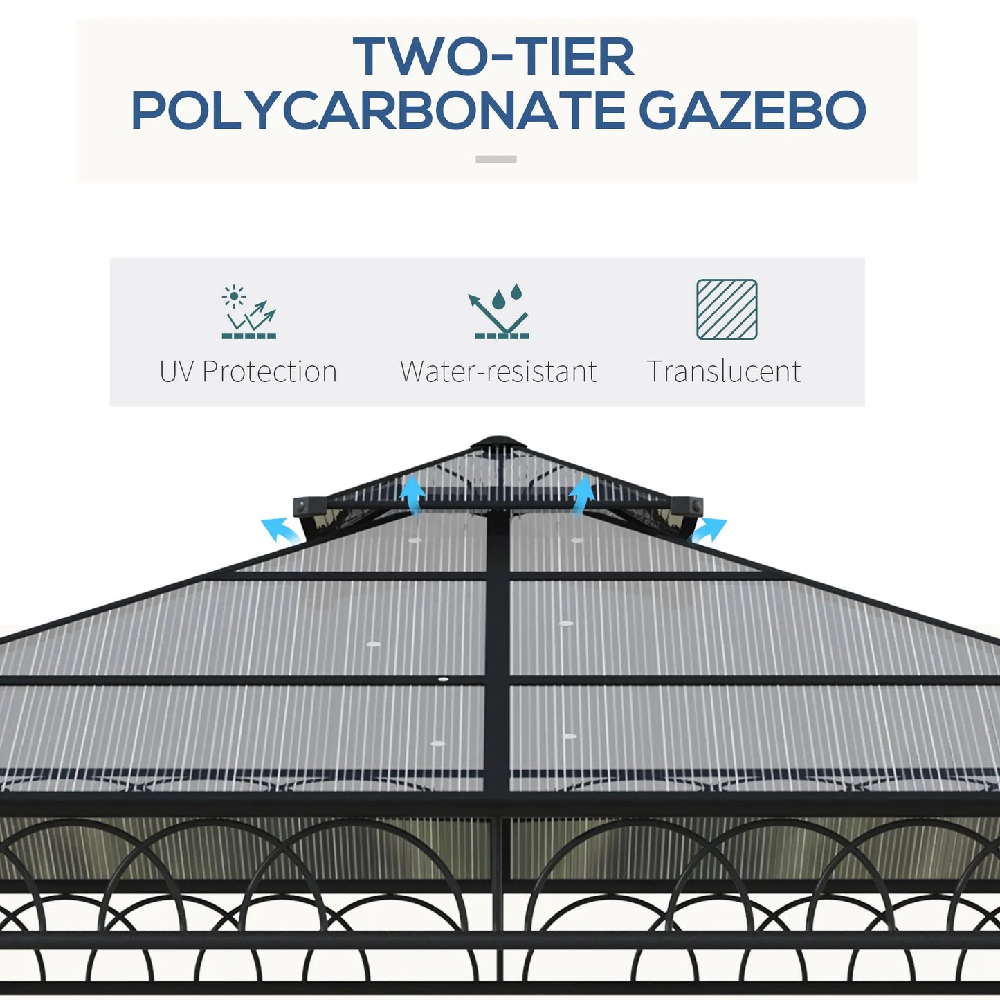9' x 10' Outdoor Hardtop Gazebo, Steel Frame, Nettings, Curtains, Khaki Gazebos at Gallery Canada