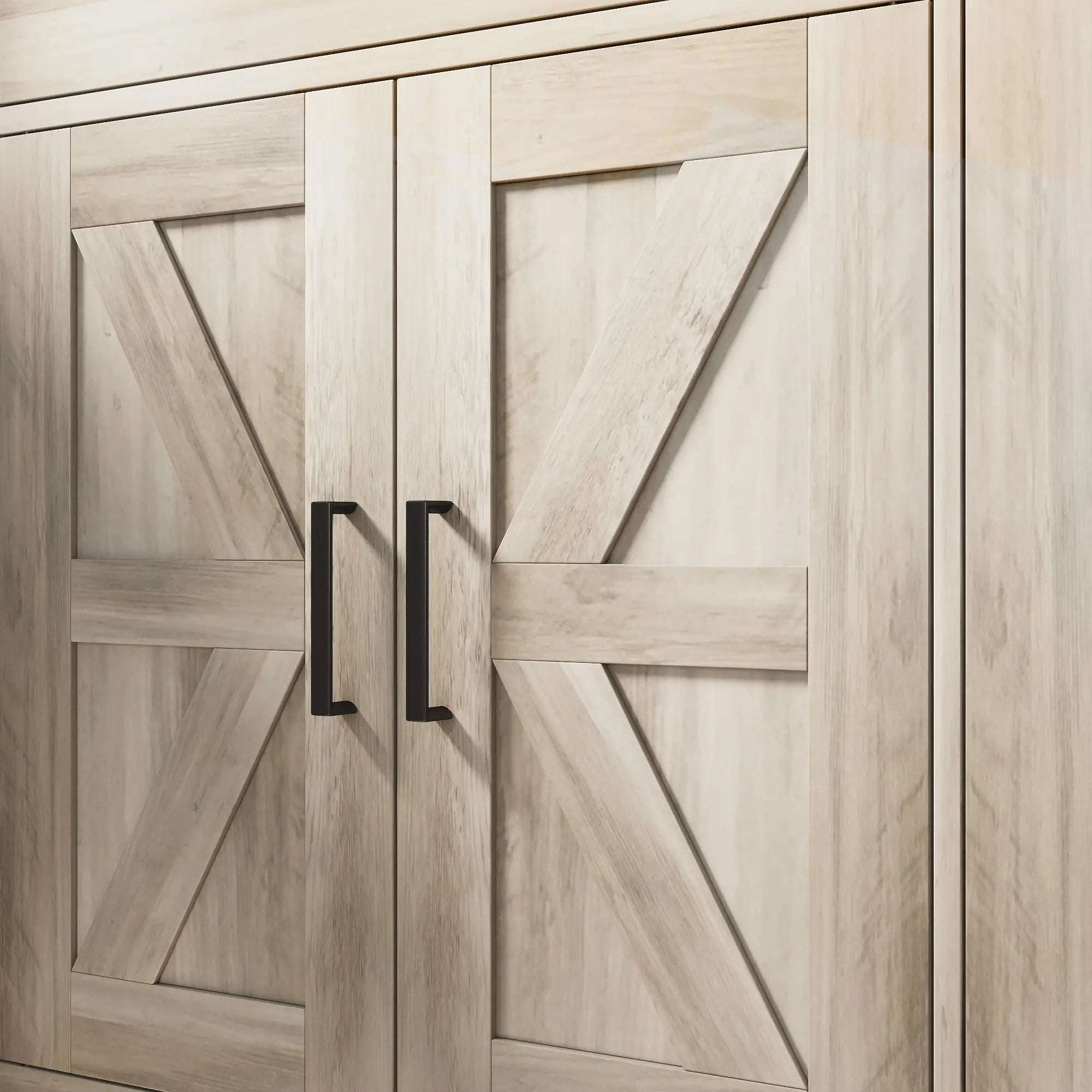 Farmhouse Buffet Cabinet, 2 Drawers, 2 Cabinets, Adjustable Shelves, Grey Bar Cabinets at Gallery Canada