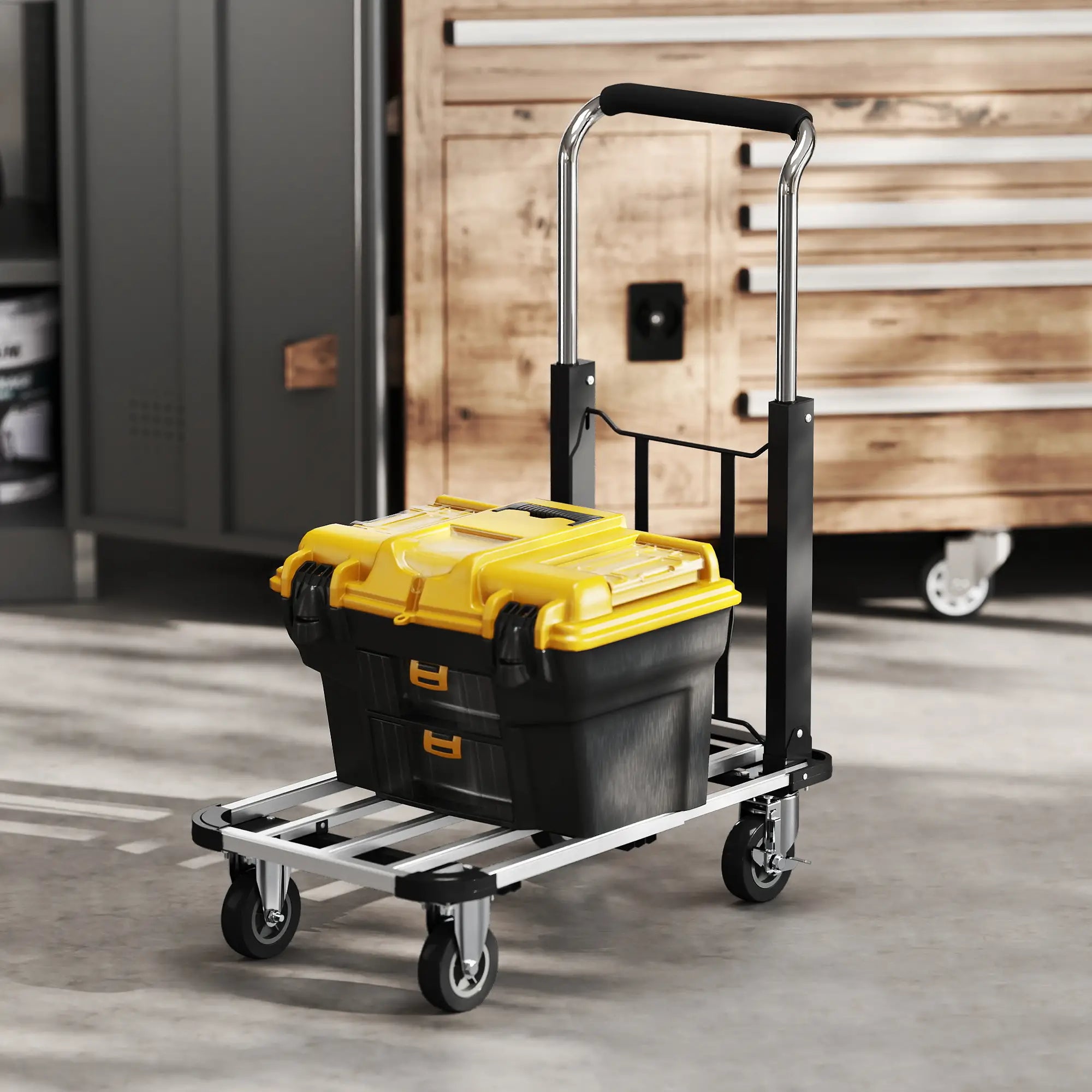 330 lbs Heavy Duty Hand Truck, Folding Trolley, Dolly, Silver and Black Folding Hand Trucks at Gallery Canada