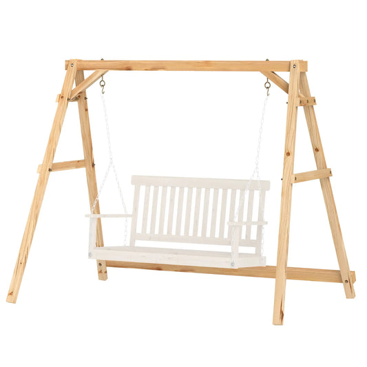 770lbs Porch Swing Frame, Heavy Duty A-Frame Stand, Reinforced Bars Hammock Stands Teak at Gallery Canada