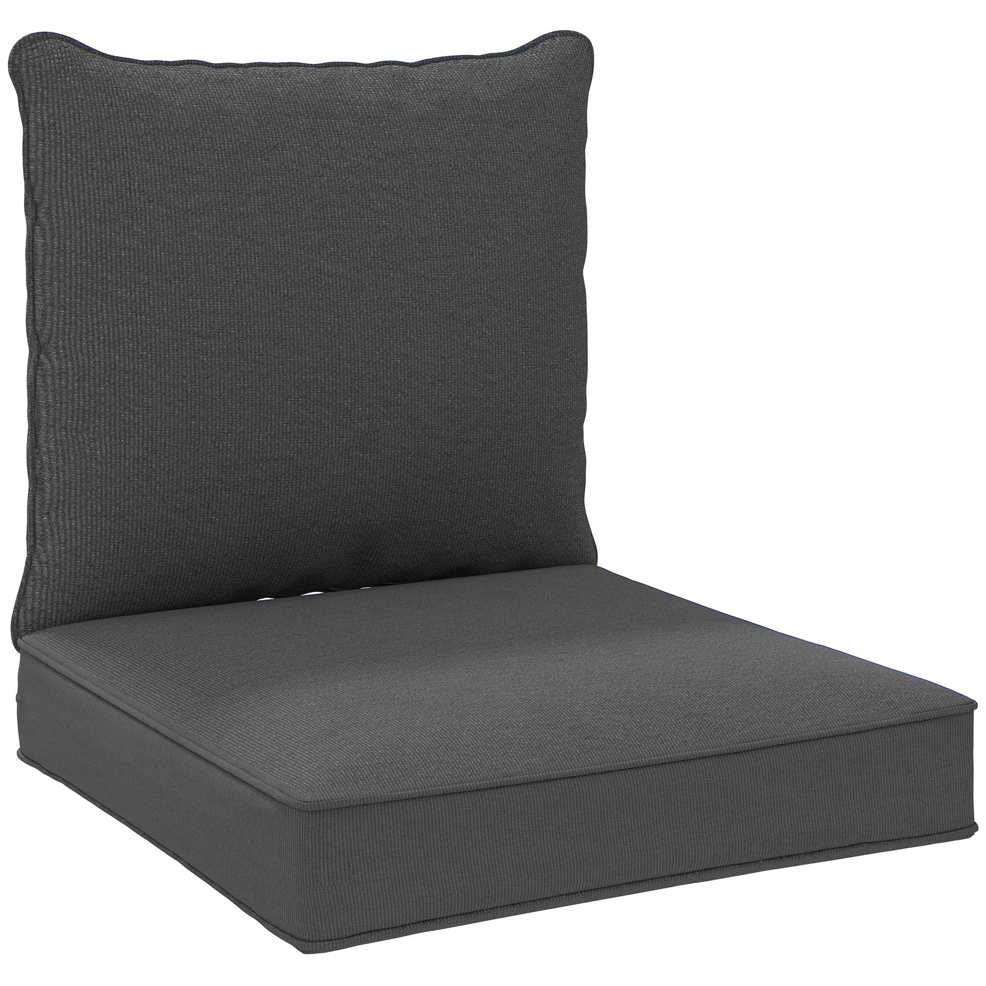 Patio Chair Cushions, Thick Deep Seat, Charcoal Grey Patio Chair Cushions at Gallery Canada