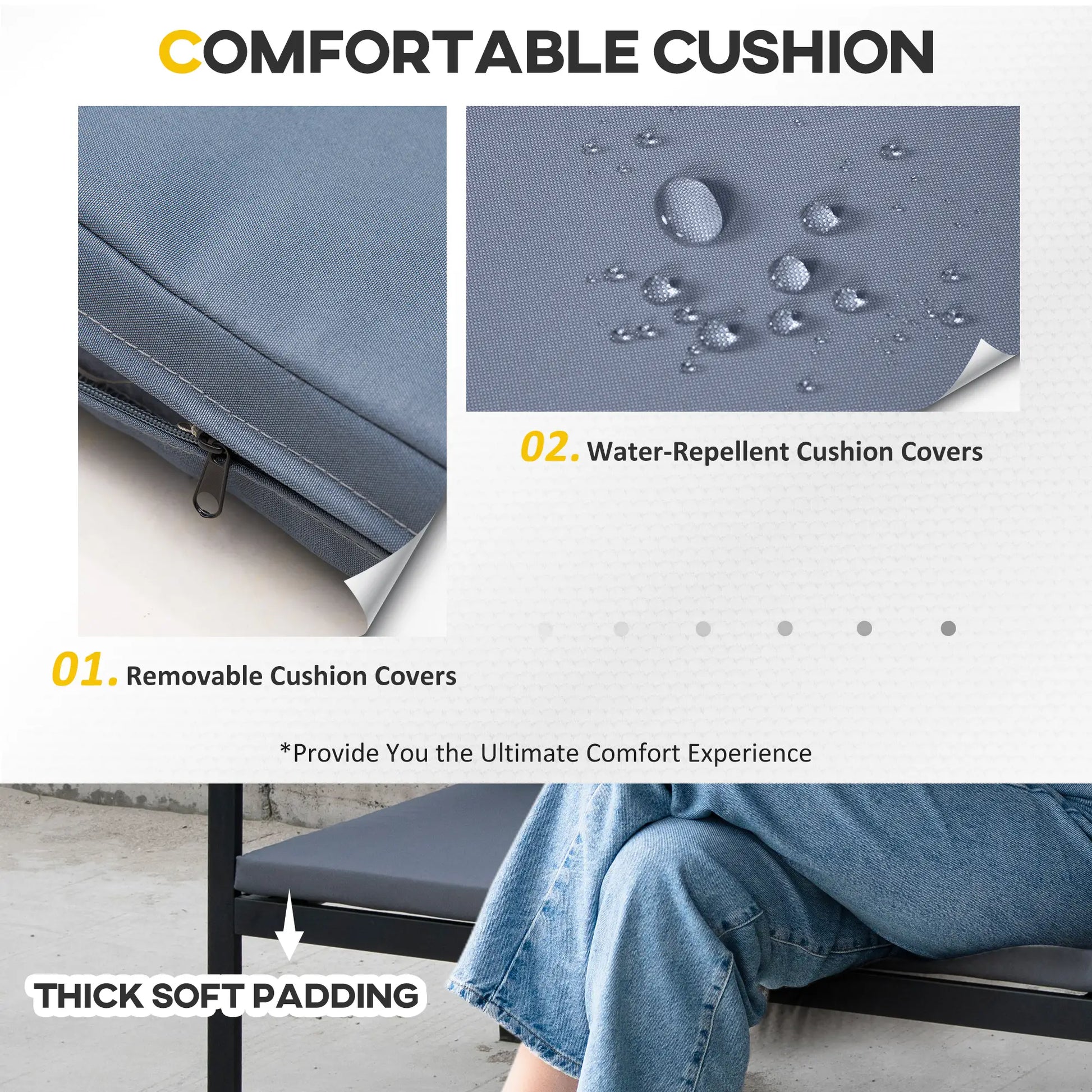 4-Piece Wicker Patio Set, Outdoor Rattan Chairs, Loveseat, Glass Table, Black Patio Furniture Sets at Gallery Canada