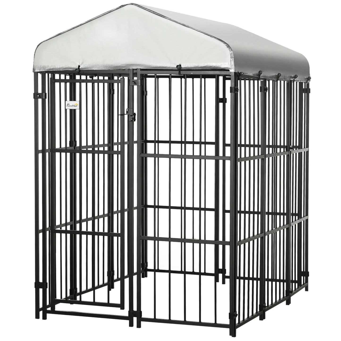 Galvanized Steel Outdoor Dog Kennel, Heavy Duty, Black Houses, Kennels & Pens Black, Silver Grey at Gallery Canada