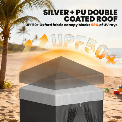 4 x 4 ft Compact Pop Up Canopy Tent, Portable Instant Privacy, Black Pop Up Canopies at Gallery Canada