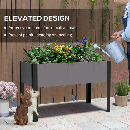 Raised Garden Bed, Elevated Planter Box, 47x24x29 Inches, Grey Raised Garden Beds at Gallery Canada