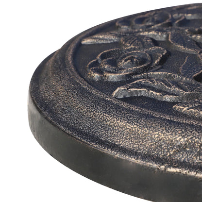18” Round Patio Umbrella Base, Cast Stone Resin, Bronze Umbrella Bases at Gallery Canada