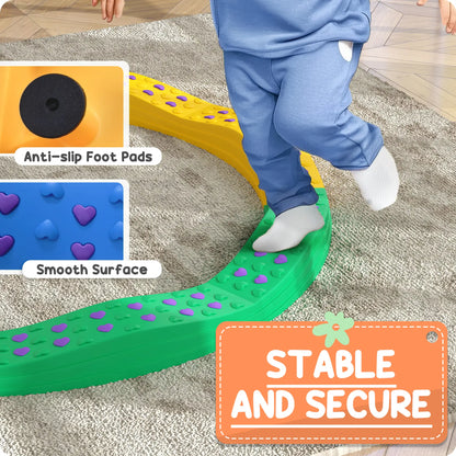 8PCs Kids Balance Beam Stepping Stones, Non-Slip Foot Pads Baby Gym & Playmats at Gallery Canada