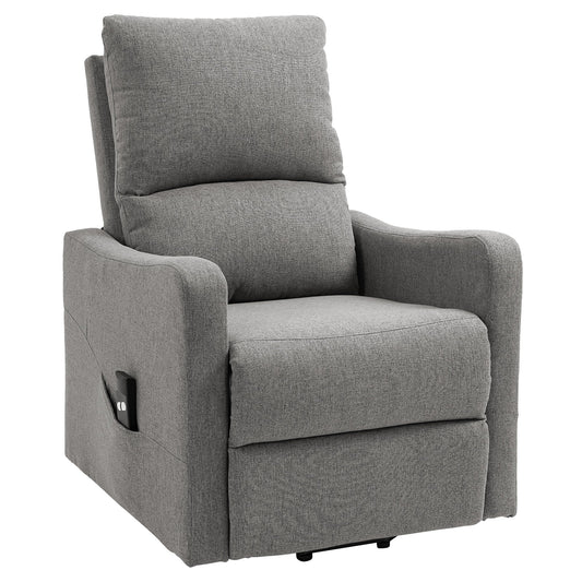 Electric Lift Recliner Chair Rising Power Chaise Lounge Fabric Sofa with Remote Control &; Side Pocket for Living Room - Gallery Canada