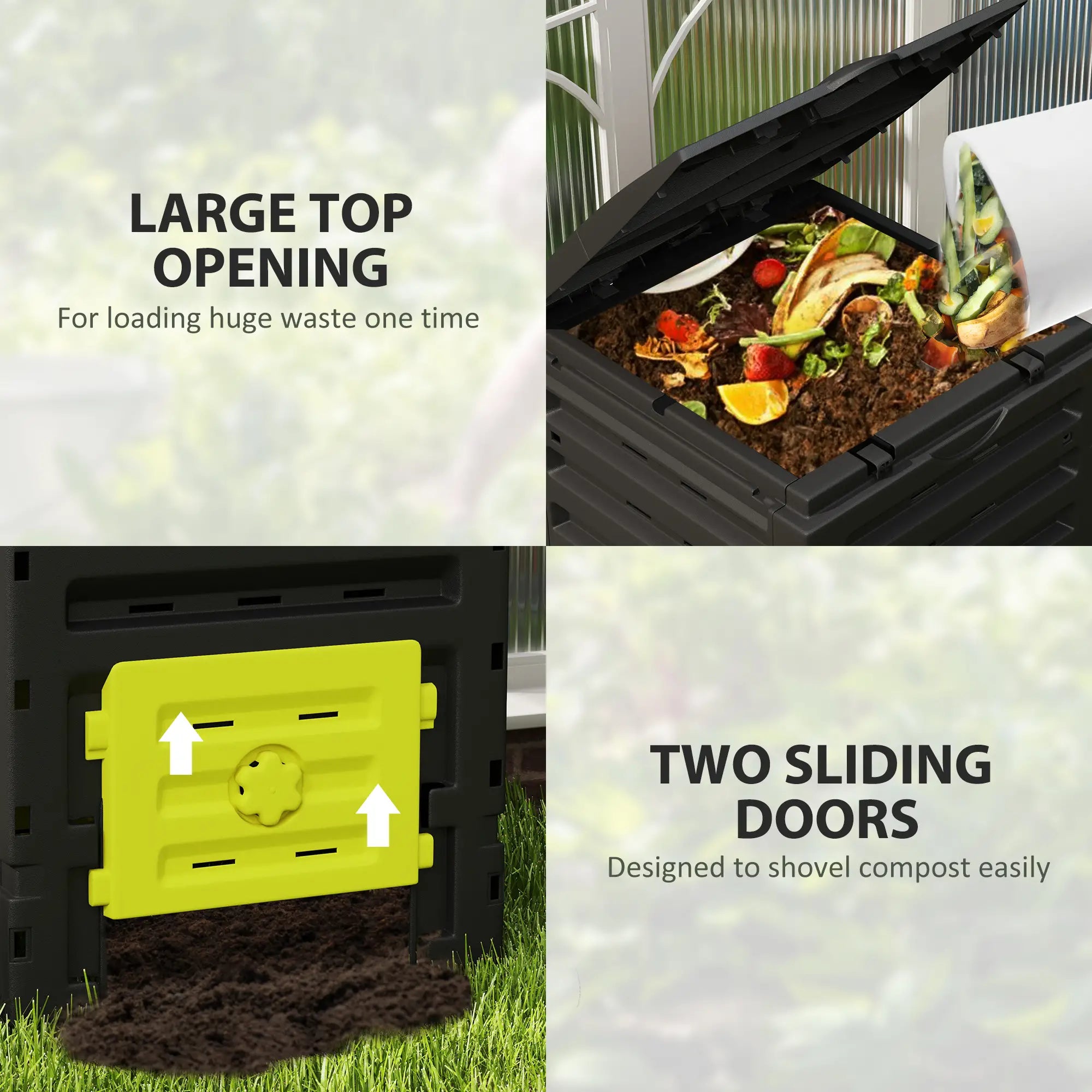 Compost Bin, Garden Composter, 120 Gallon (450L), Yellow Outdoor Compost Bin at Gallery Canada